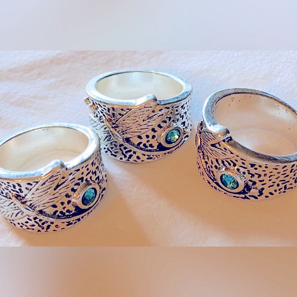 New Rings- Wide Dragonfly Silver/Tungsten, 3 Available Sz’s- 5, 6, 7 💎 Gemstone - Picture 12 of 16